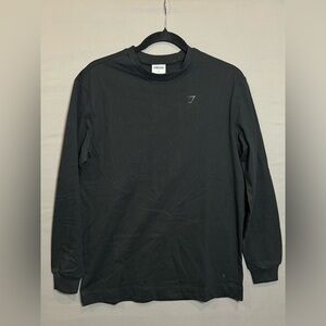 Gymshark Long Sleeve Tee, Size S (Black)
